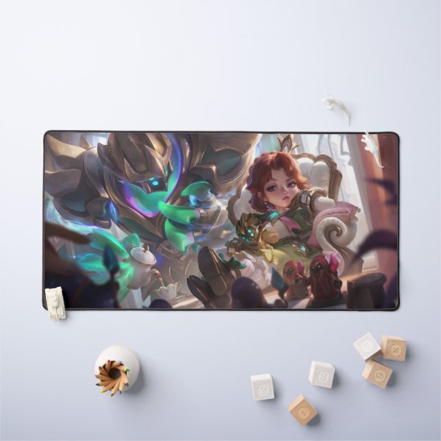 Dark Child Gaming Desk Mat | Customizable Deskmat (Kids Table)