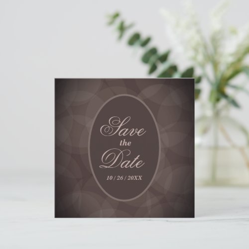 Dark Chocolate Bokeh Wedding Save The Date