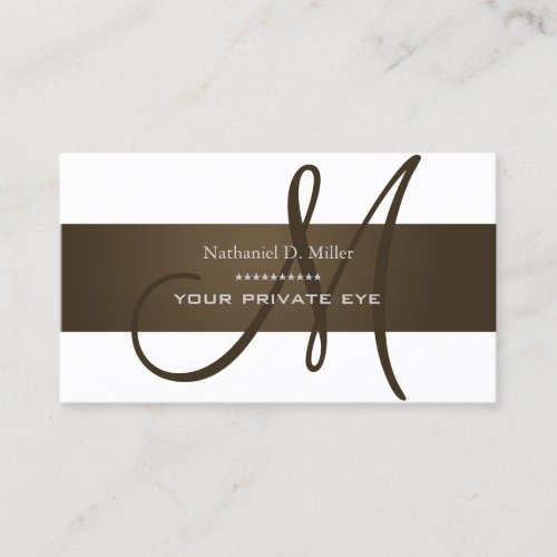 Customize this monogram business card
