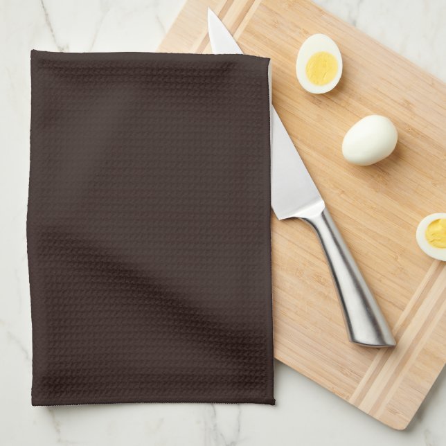 Dark Chocolate Brown Kitchen Towel (Quarter Fold)