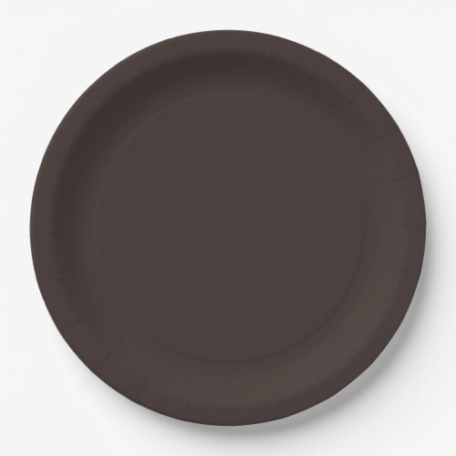 Dark Chocolate Brown Paper Plates