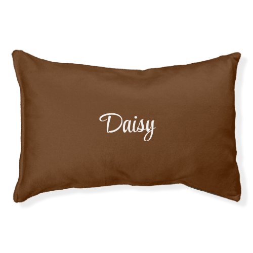 Dark Chocolate Brown Personalized Dog Bed