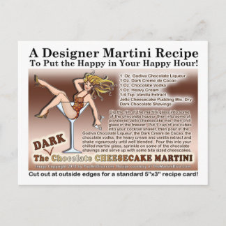 Dark Chocolate Cheesecake Martini Recipe Card