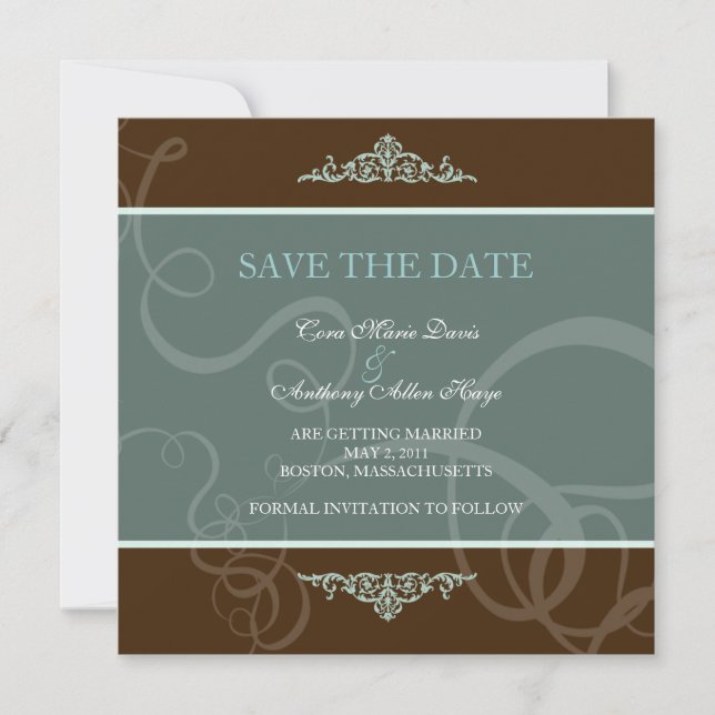 Dark Chocolate Classic save the date (Front)