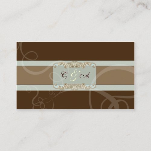 Dark Chocolate Classic Wedding place card Business Card