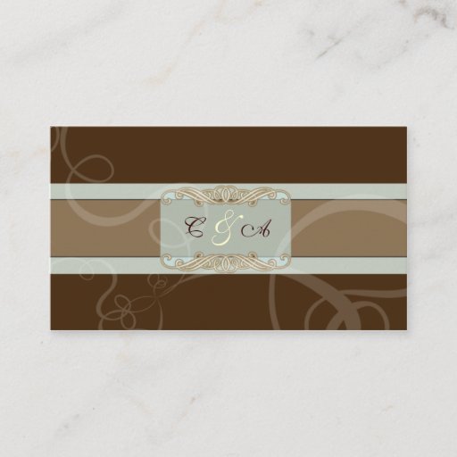 Customizable Dark Chocolate Classic Wedding place card Business Card