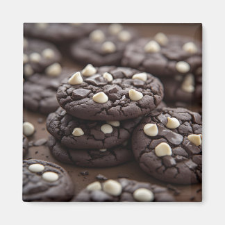Dark Chocolate Cookies With White Chocolate Chips Magnet