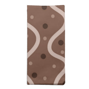 Dark Chocolate Drizzle and Sprinkles Pattern Cloth Napkin