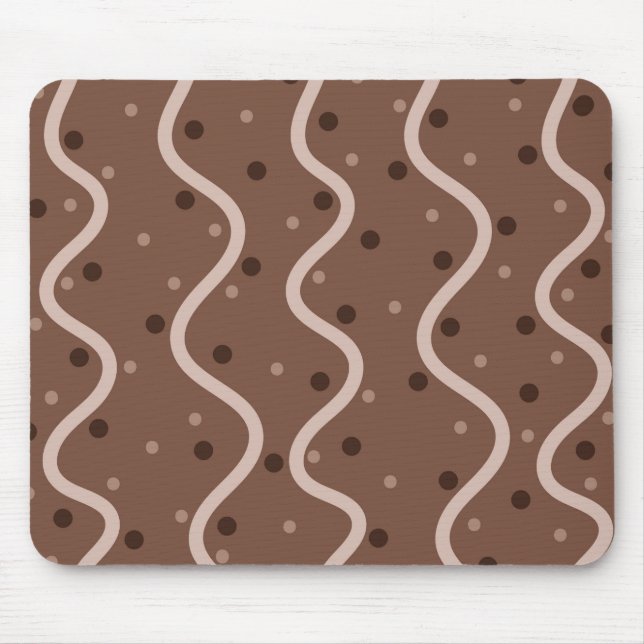 Dark Chocolate Drizzle and Sprinkles Pattern Mouse Pad (Front)