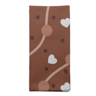 Dark Chocolate Heart Speckled Pattern Cloth Napkin