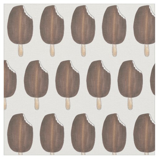 Dark Chocolate Ice Cream Popsicle Junk Food Fabric