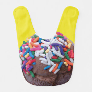 Dark Chocolate Ice Cream with Rainbow Sprinkles Baby Bib