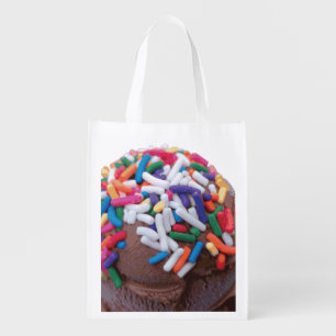 Dark Chocolate Ice Cream with Rainbow Sprinkles Grocery Bag