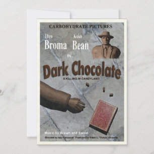 Dark Chocolate Movie Invitation