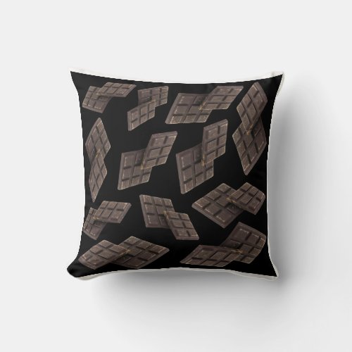Dark Chocolate pattern Throw Pillow
