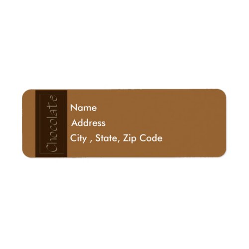 Dark Chocolate Return Address Label