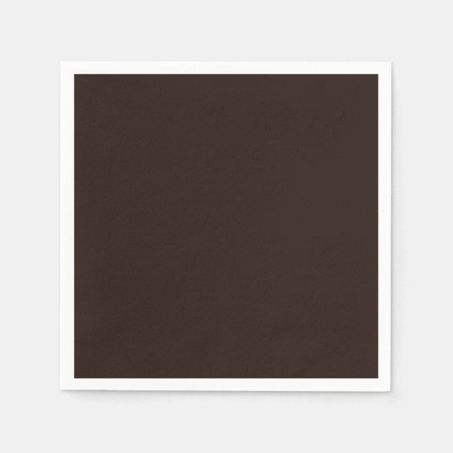Dark Chocolate, Solid Brown, Dark Brown  Napkins (Front)
