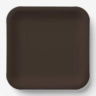 Dark Chocolate, Solid Brown, Dark Brown Paper Plates