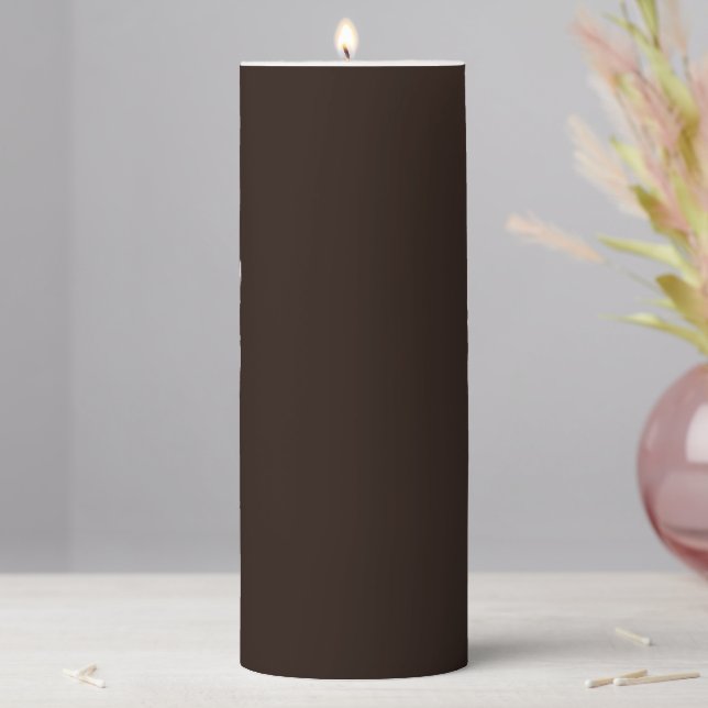 Dark Chocolate, Solid Brown, Dark Brown  Pillar Candle (In Situ)