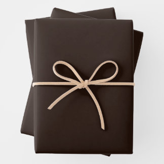 Dark Chocolate, Solid Brown, Dark Brown Wrapping Paper Sheets
