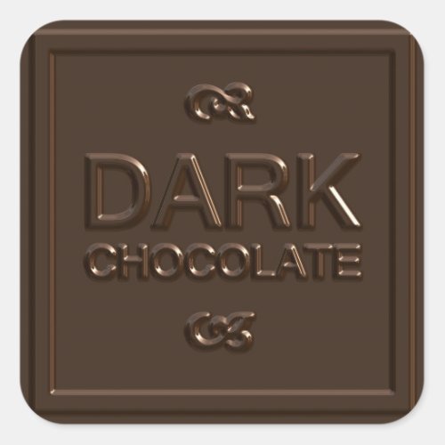 Dark Chocolate Square Square Sticker
