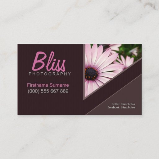 Customizable Dark Chocolate Stylish w/ Photo template Business Card