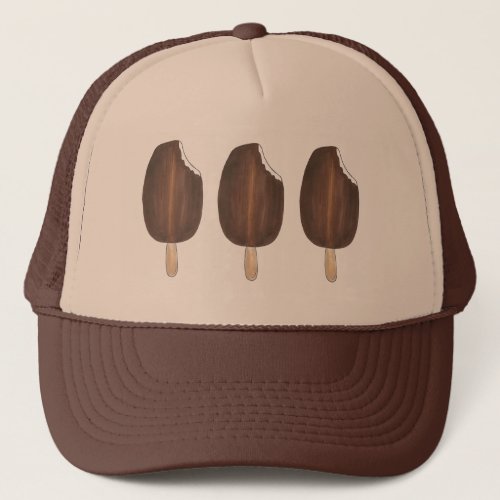 Dark Chocolate Vanilla Ice Cream Pop Popsicle Trucker Hat