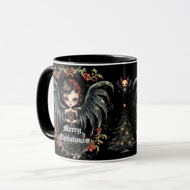 Dark Christmas Angel Mug (Front Left)