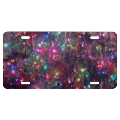 Dark Christmas Lights License Plate