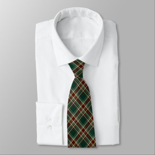 Dark Christmas Plaid Tie