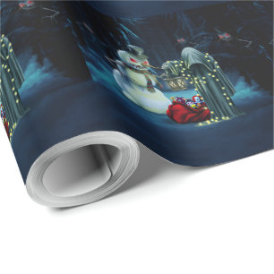 Dark christmas time wrapping paper