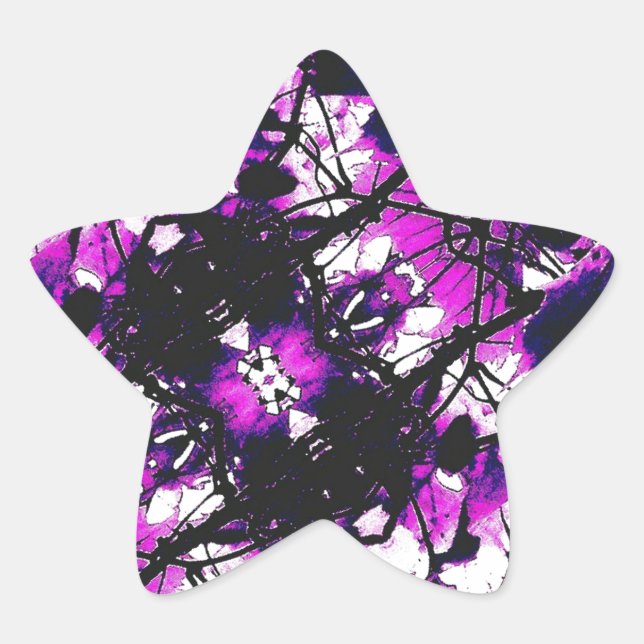 Dark Chrome Matter Star Sticker (Front)