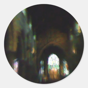 Dark Church Classic Round Sticker