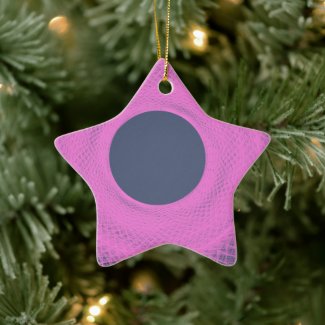 dark circle in purple ceramic ornament