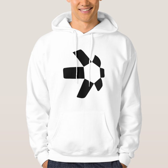 Dark Circle Simple Men's Hoodie  (Front)