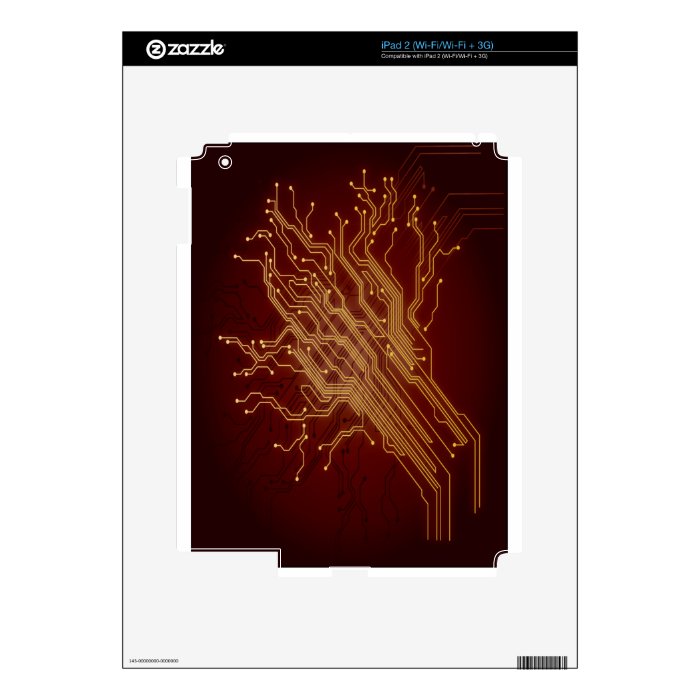 Dark Circuit Board iPad 2 Skin