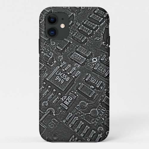 Dark Circuitry iPhone Case