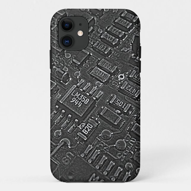 Dark Circuitry iPhone Case (Back)