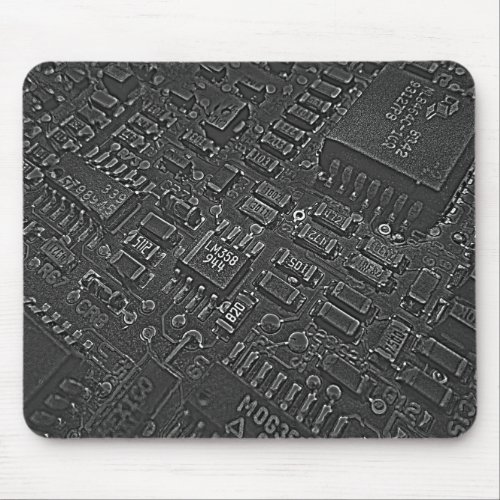 Dark Circuitry Mouse Pad