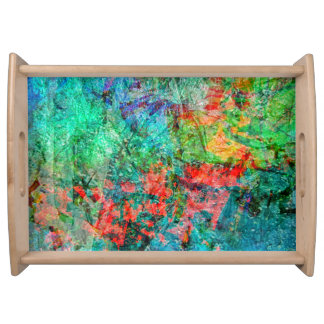 Dark clement rosy abstract serving tray,Dazzling Tray