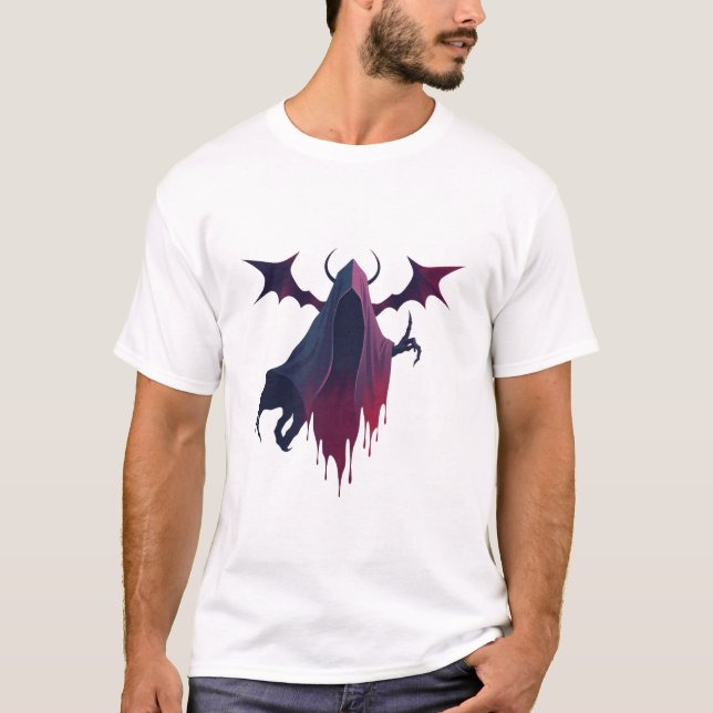 Dark Cloaked Demon Spirit T-Shirt (Front)