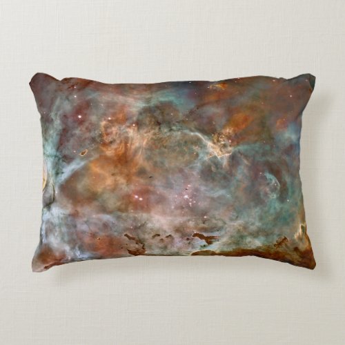 Dark Clouds of Carina Nebula Hubble Space Accent Pillow