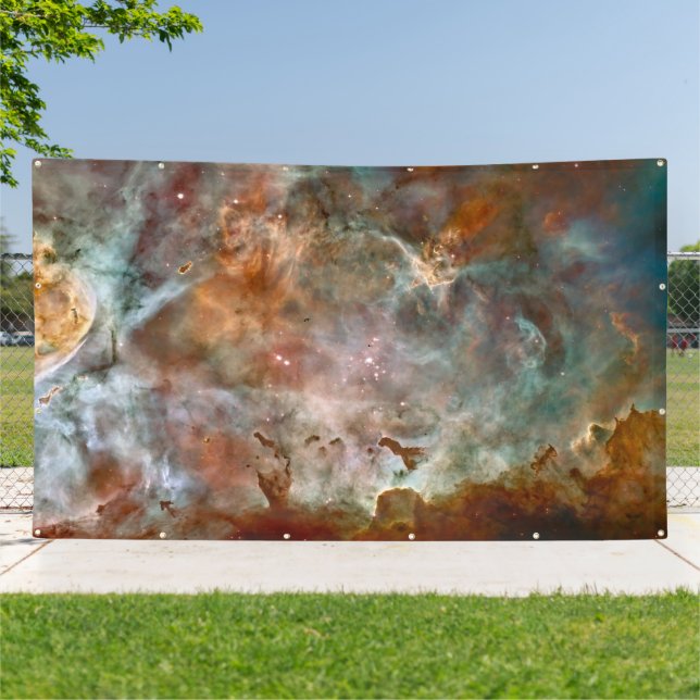 Dark Clouds of Carina Nebula Hubble Space Banner (Outside)