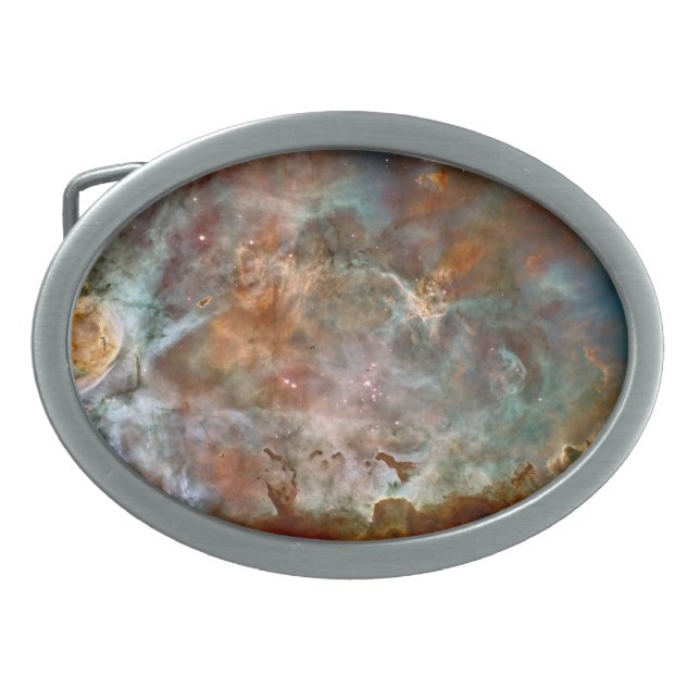 Dark Clouds of Carina Nebula Hubble Space Belt Buckle (Front)