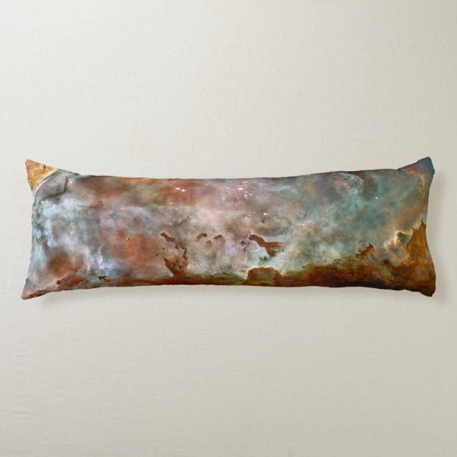 Dark Clouds of Carina Nebula Hubble Space Body Pillow (Front)
