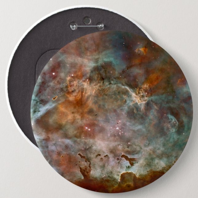 Dark Clouds of Carina Nebula Hubble Space Button (Front & Back)