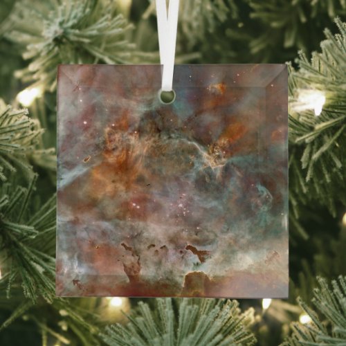 Dark Clouds of Carina Nebula Hubble Space Glass Ornament