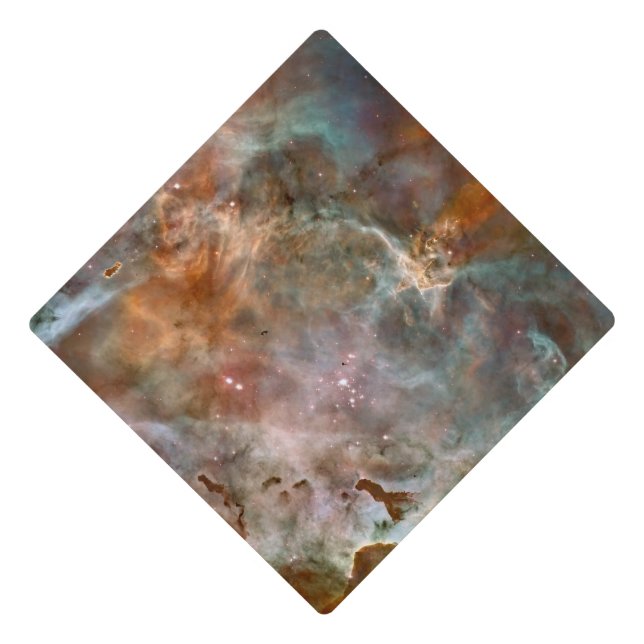 Dark Clouds of Carina Nebula Hubble Space Graduation Cap Topper (Front)