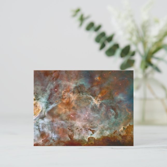 Dark Clouds of Carina Nebula Hubble Space Holiday Postcard (Standing Front)