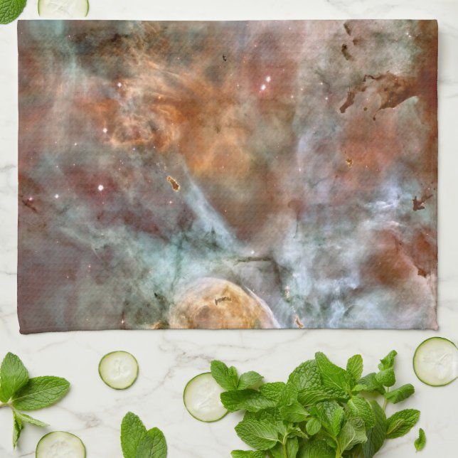 Dark Clouds of Carina Nebula Hubble Space Kitchen Towel (Folded)